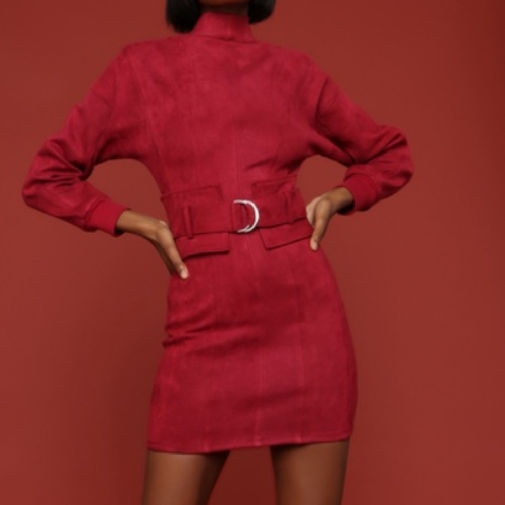 Cardi B Boujee, Bad, and Thicke dress Burgundy